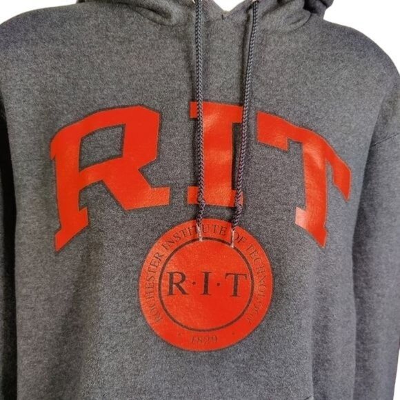 RIT Rochester Institute of Technology Gray Hoodie Size M - Picture 4 of 5